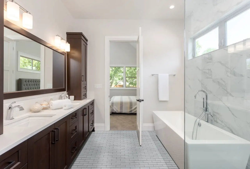 Retro Brick Bianco White Tile Matte Pattern Porcelain Mosaics in a finished room
