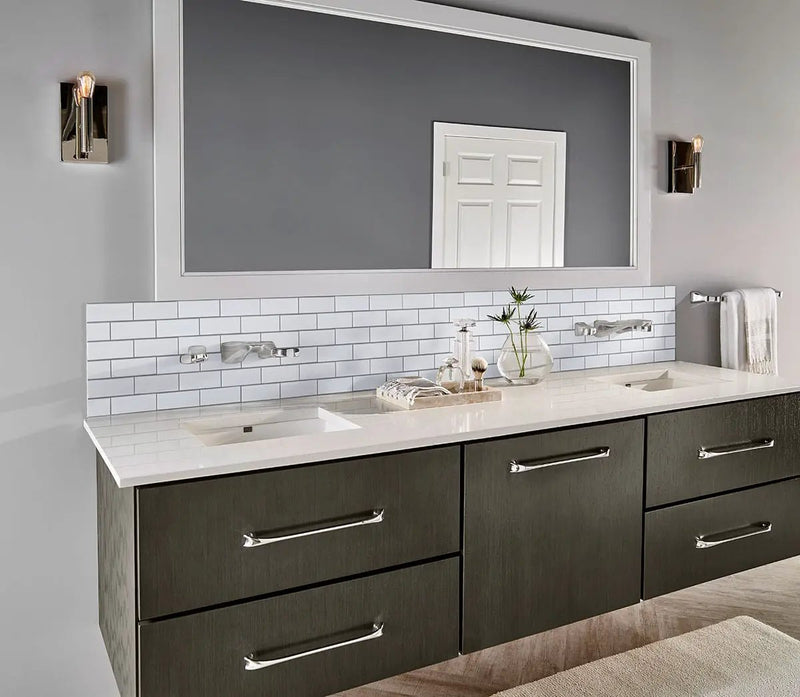 Retro Brick Bianco White Tile Matte Pattern Porcelain Mosaics in a finished room