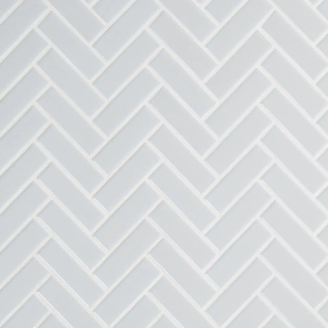 Gray Glossy Herringbone Mosaic Porcelain close up