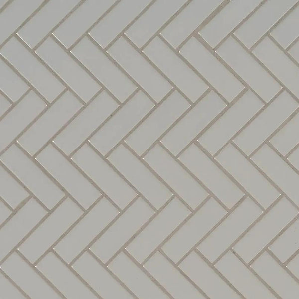 Gray Glossy Herringbone Mosaic Porcelain, photo 2 of 3