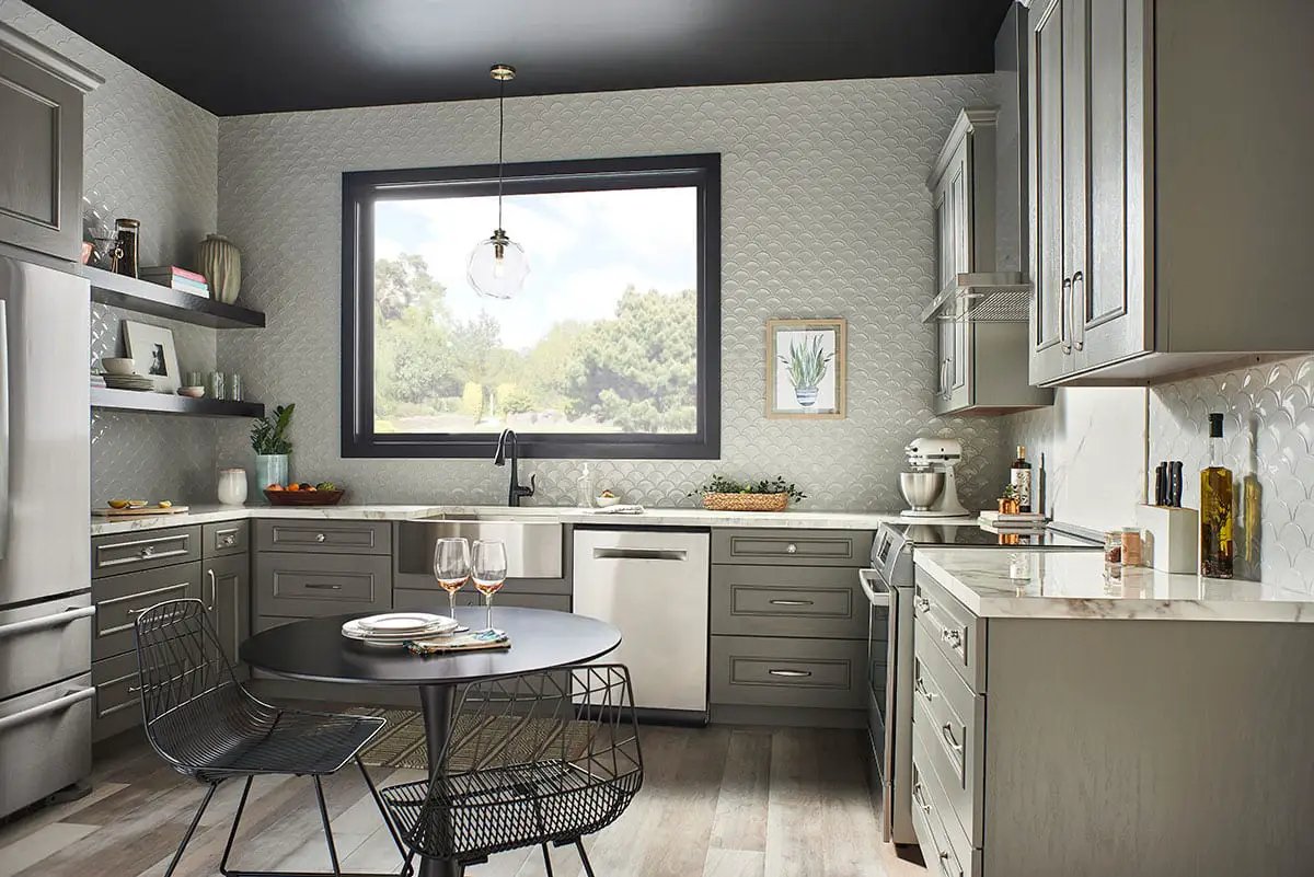 Gray Glossy Fish Scale Mosaic Porcelain by MSI Surfaces