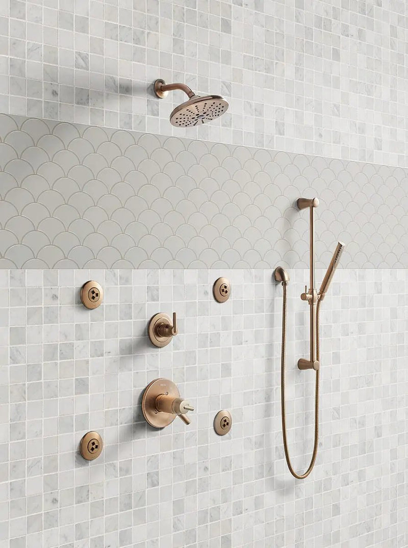 Gray Glossy Fish Scale Mosaic Porcelain by MSI Surfaces