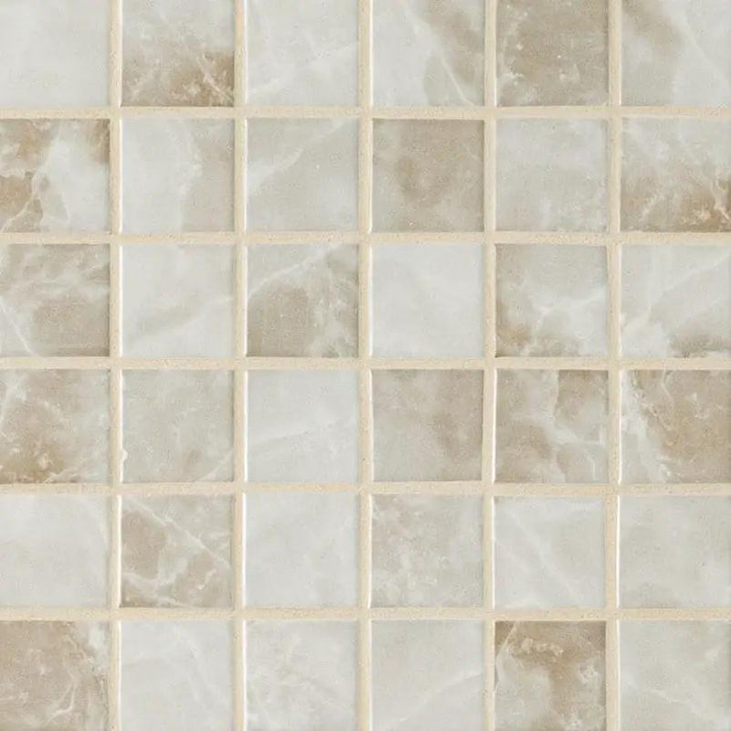 Terra Onyx Matte 2x2 Porcelain Mosaics close up