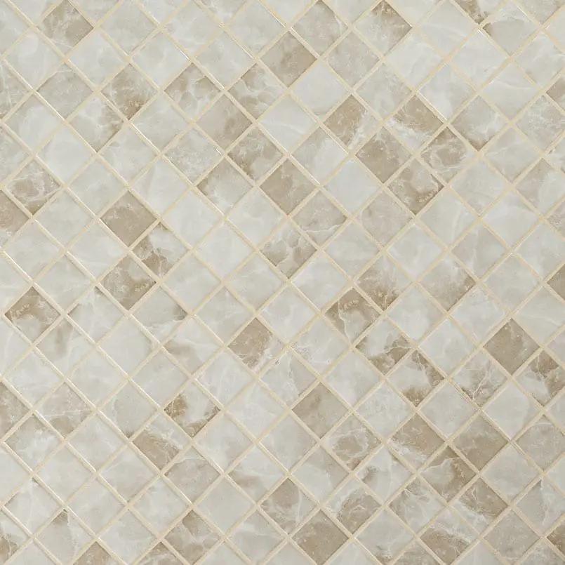 Terra Onyx Matte 2x2 Porcelain Mosaics angled view