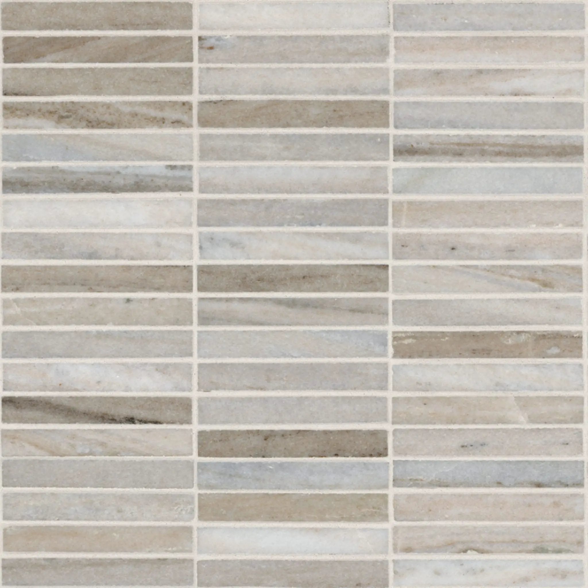 Ravello Mini Stack Polished Marble Mosaics 5/8x4 close up