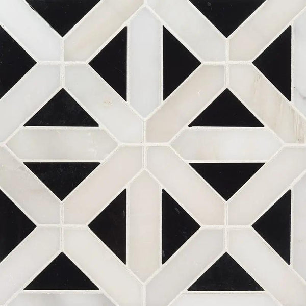Arabescato Carrara Polished Pattern Marble Mosaics