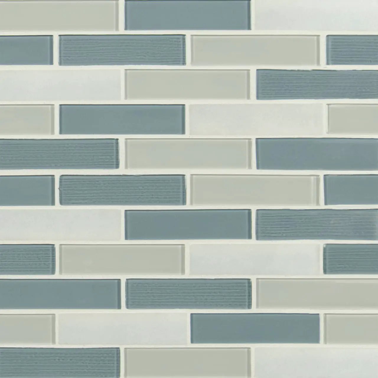 Colosseo Azul Brick 1x4x4mm Glass Mosaics 1x4 close up