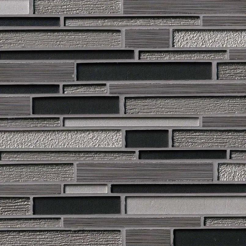 Metro Gris Blend Interlocking 8mm Pattern Porcelain Mosaics by MSI Surfaces