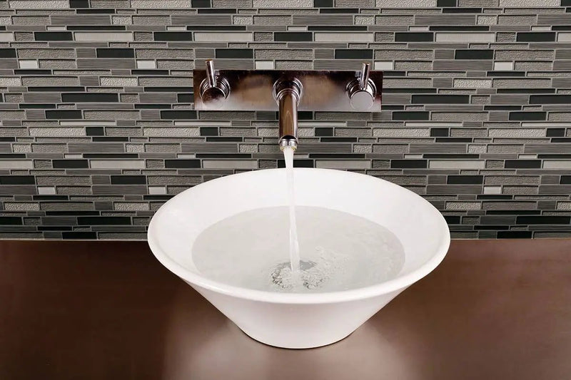 Metro Gris Blend Interlocking 8mm Pattern Porcelain Mosaics by MSI Surfaces