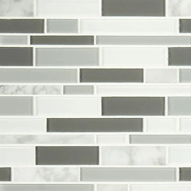 Positano Interlocking 6mm Pattern Glass Mosaics by MSI Surfaces