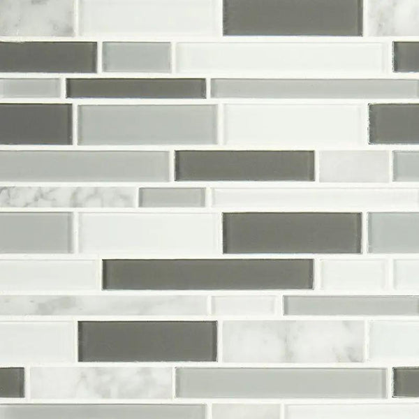 Positano Interlocking 6mm Pattern Glass Mosaics