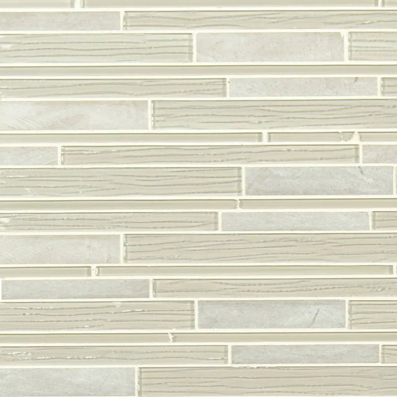 Snowcap Blend Interlocking 4mm Pattern Glass Mosaics by MSI Surfaces