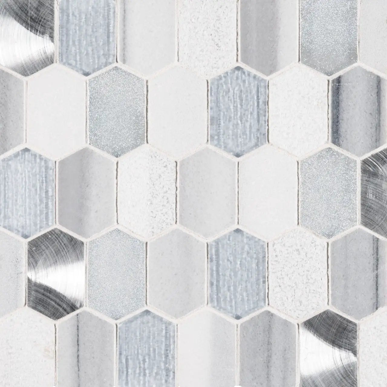 Harlow Picket 8mm Pattern Glass Mosaics close up