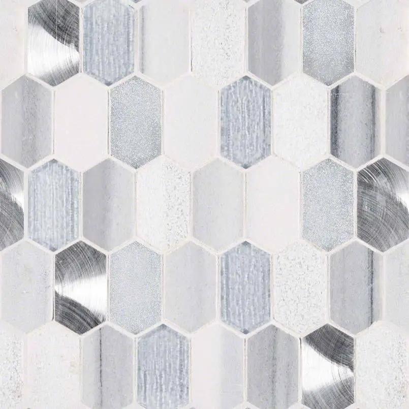 Harlow Picket 8mm Pattern Glass Mosaics close up