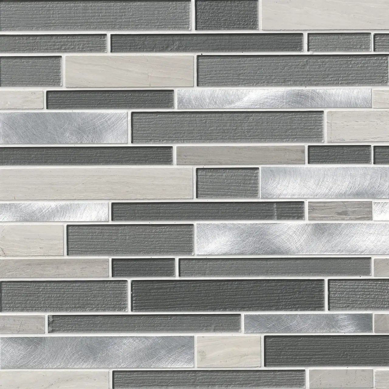 Urban Loft Interlocking Pattern 4mm Glass Mosaics close up