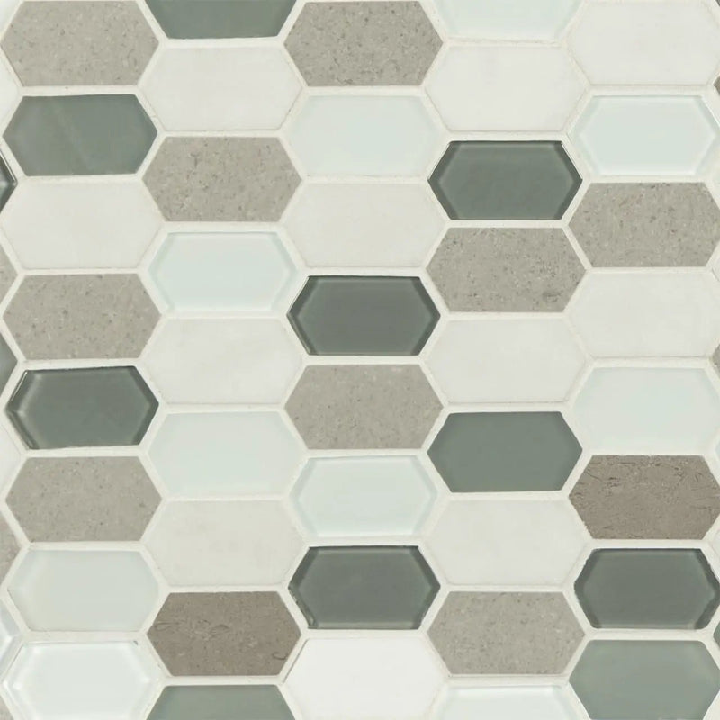 Lascari Picket 8mm Pattern Glass Mosaics by MSI Surfaces