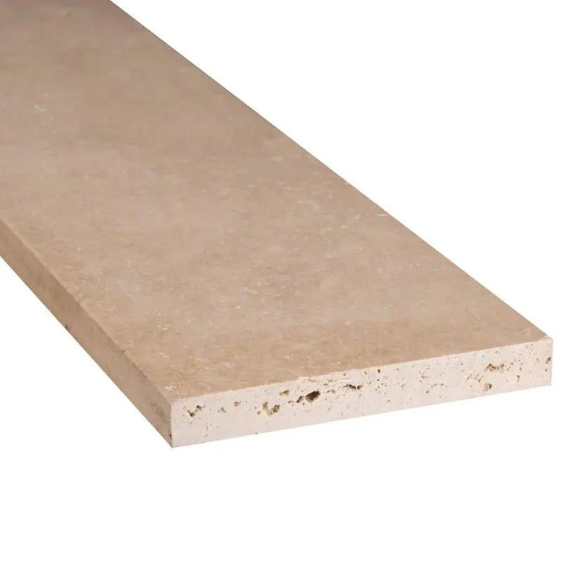 Durango Cream Honed Sill Travertine Mosaics 6x72 close up