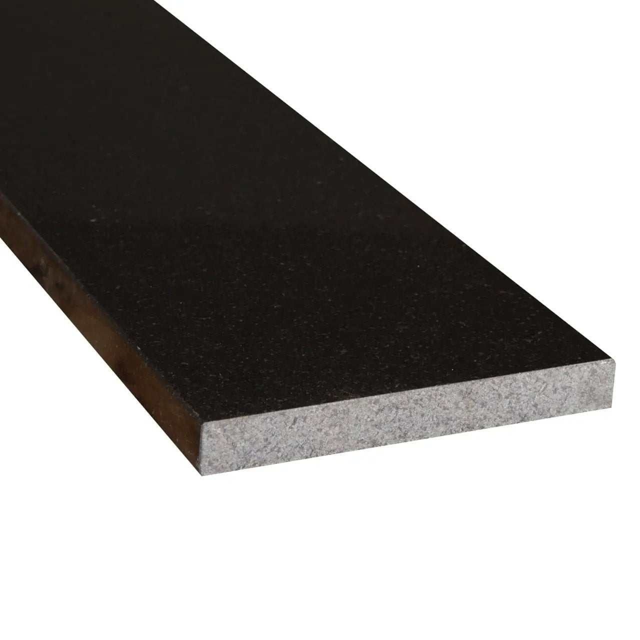 Black Granite 6x72x.75 Polished Double Beveled Threshold Sill Mosaics 6x72 close up