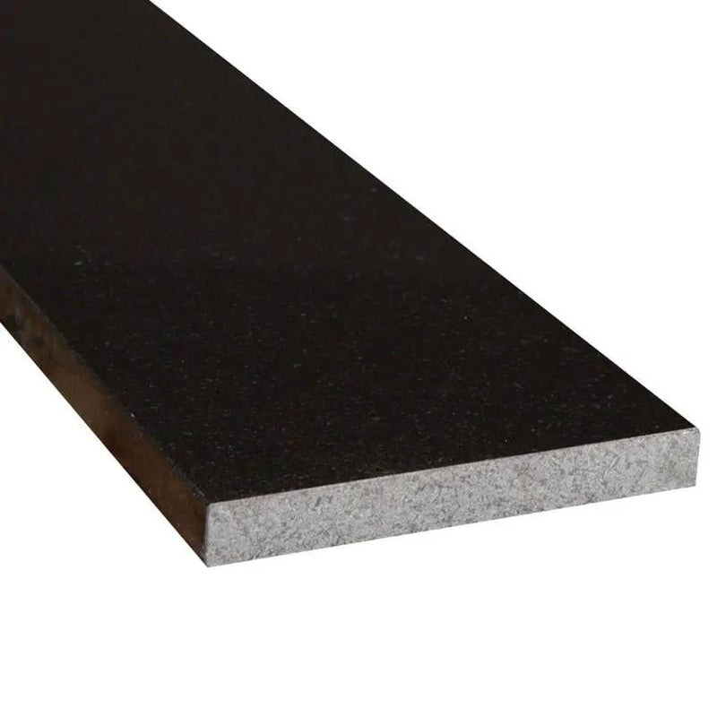 Black Granite 6x72x.75 Polished Double Beveled Threshold Sill Mosaics 6x72 close up