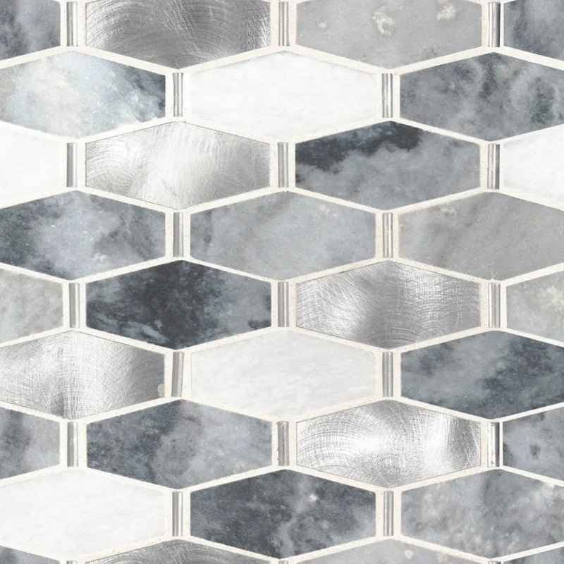 Ankara 6mm Polished Pattern Metal Mosaics close up