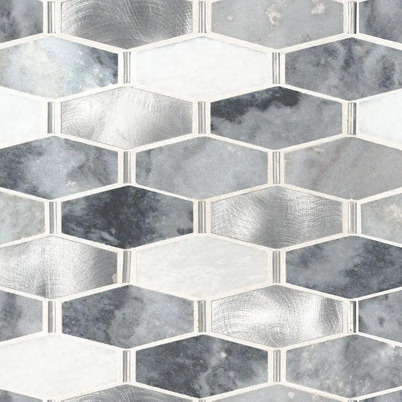 Ankara 6mm Polished Pattern Metal Mosaics close up