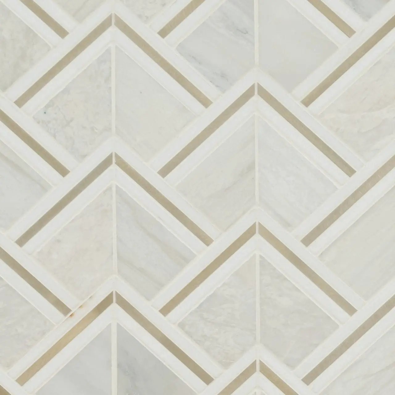 Luxor Kona Gold Pattern Metal Mosaics close up