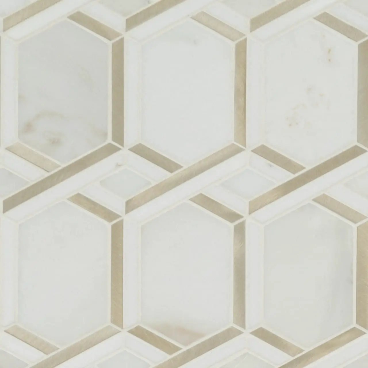 Luxor Royal Link Gold Pattern Metal Mosaics close up