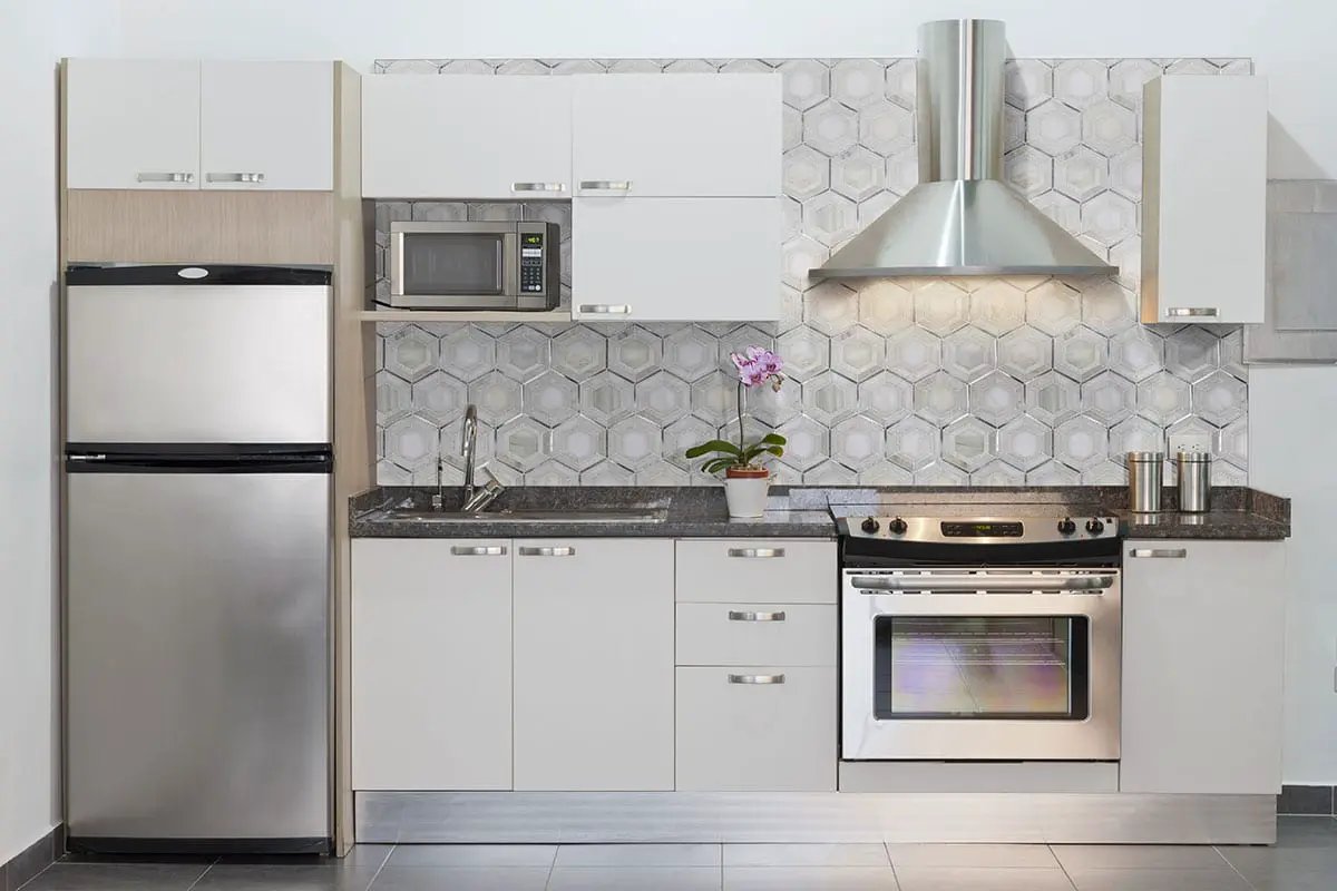 Medici Silver Pattern Metal Mosaics in a finished room