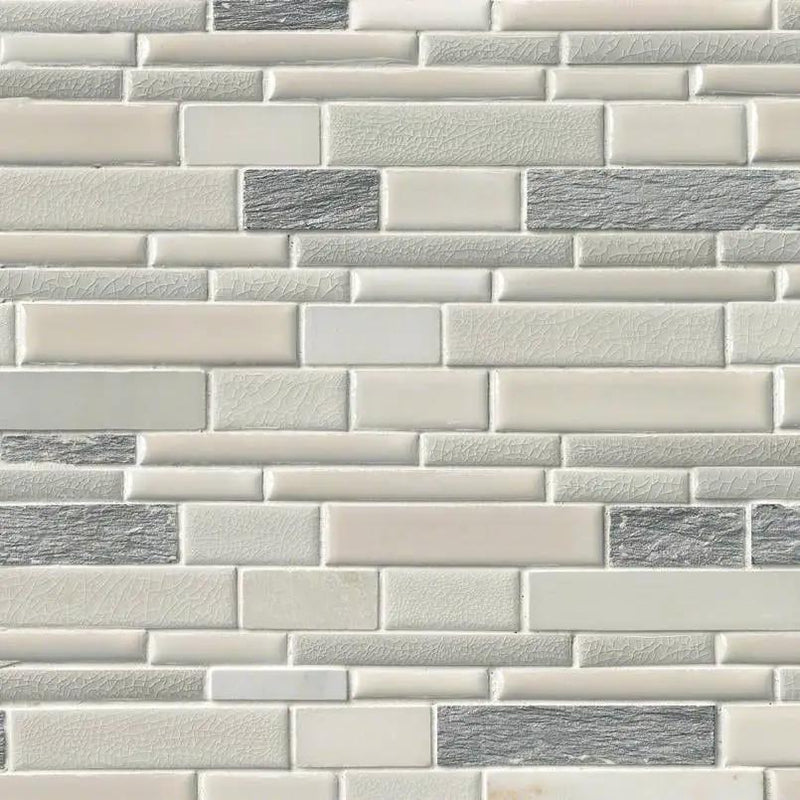 Everest Interlocking Pattern 8mm Porcelain Mosaics close up