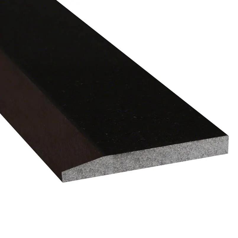 Black Granite 4x36x.75 Polished Single Hollywood Threshold Mosaics 4x36 close up