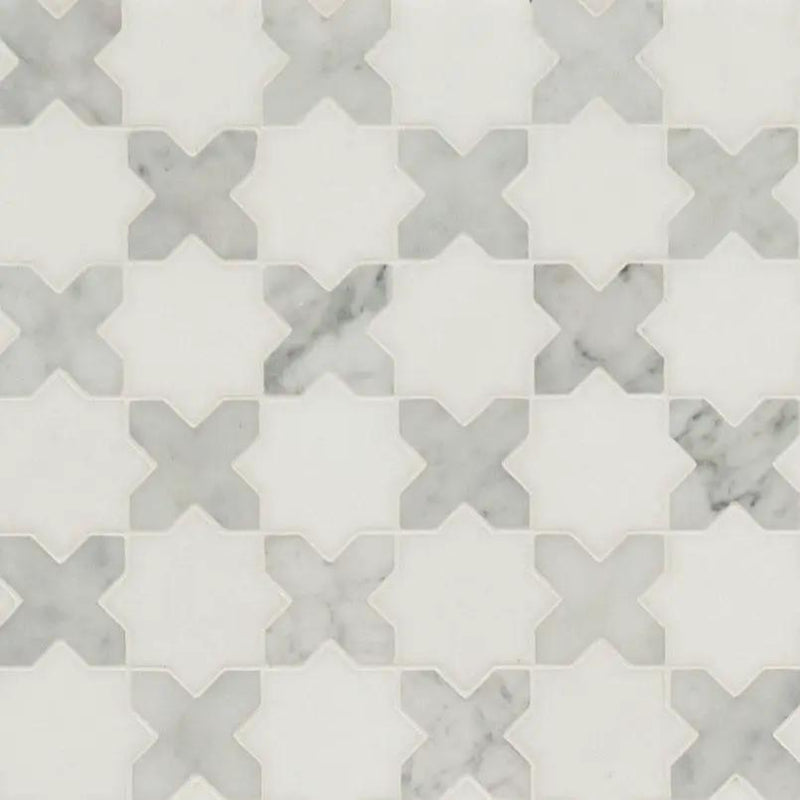Vera Anne Pattern Polished Marble Mosaics by MSI Surfaces
