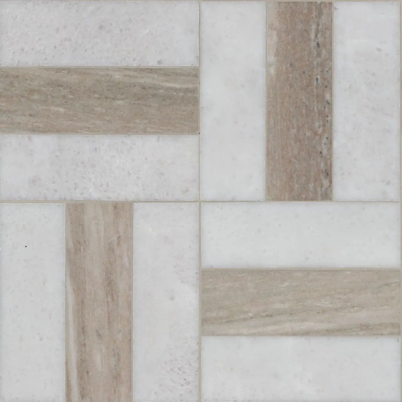 Winslow Weave Polished Pattern Marble Mosaics close up