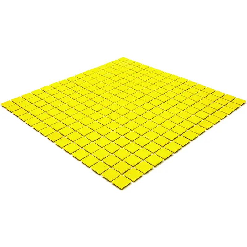Yellow 12x12 Glossy Uniform Square Glass Mosaic Tile (20 pack, 20 sq ft/case) by Apollo Tile