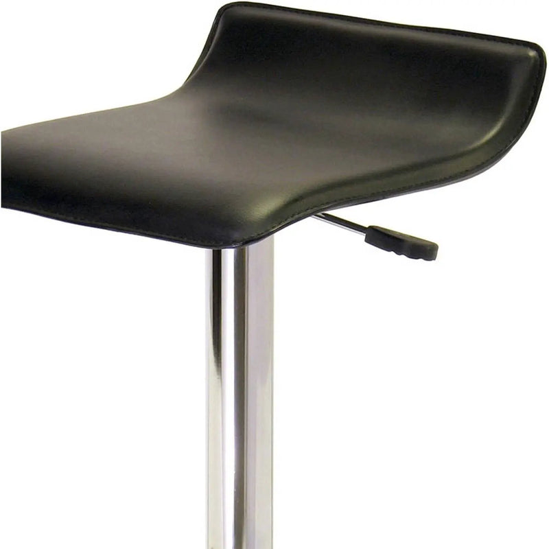 Modern Air-Lift Adjustable Bar Stools with Black PVC Seat by HomePacific