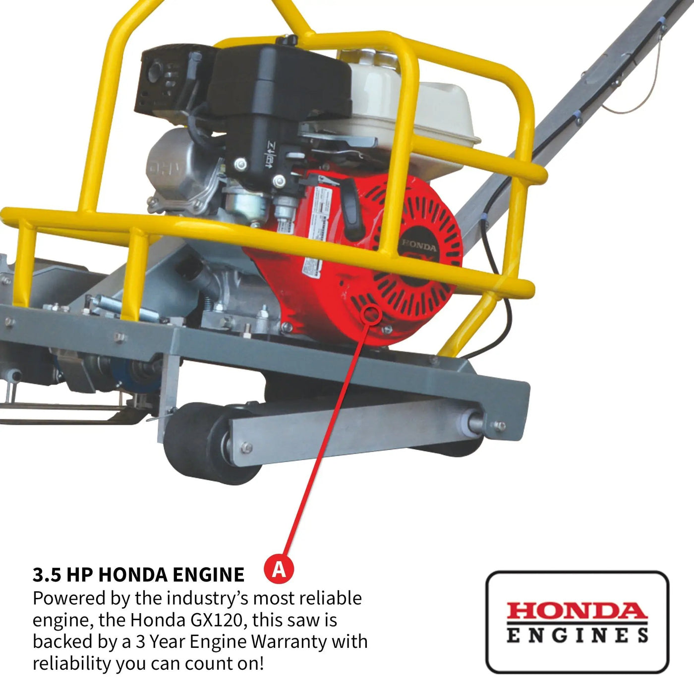6" Early Entry Green Concrete Saw with 3.5 HP Honda GX120 Engine by Tomahawk Power