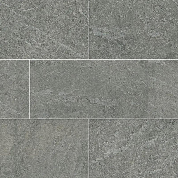 Ostrich Grey Honed Quartzite Tiles 12x24