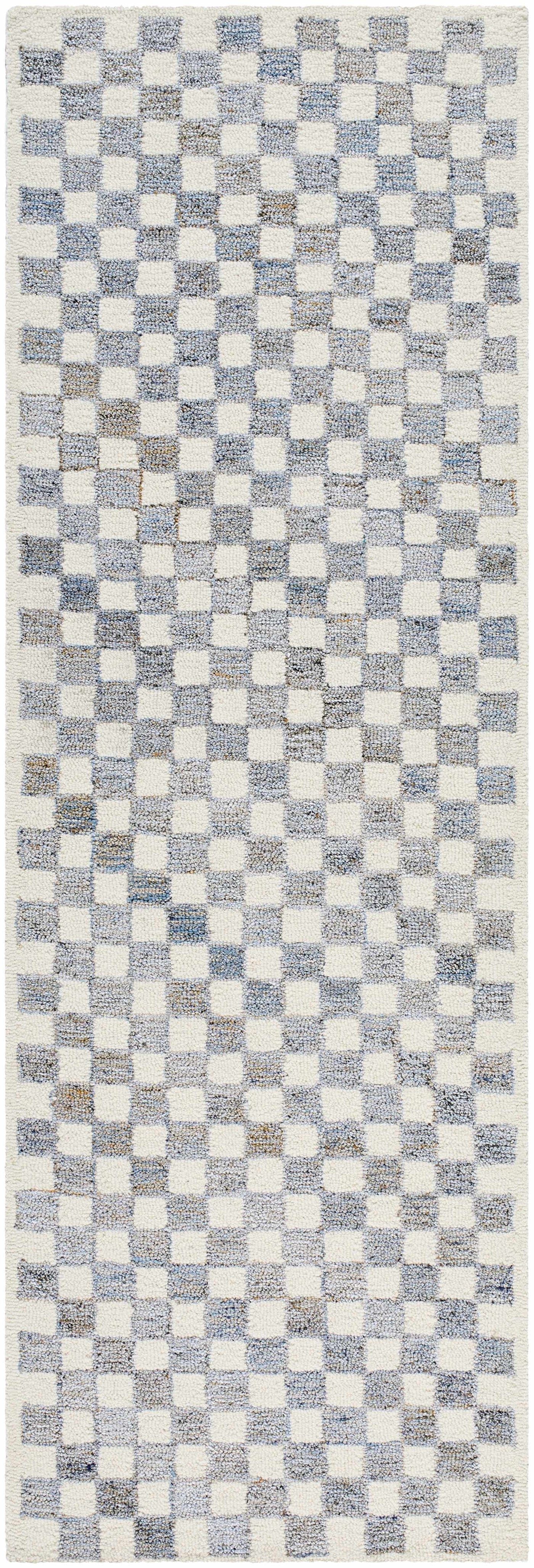 Halen Gray Checkered Area Rug by Boutique Rugs