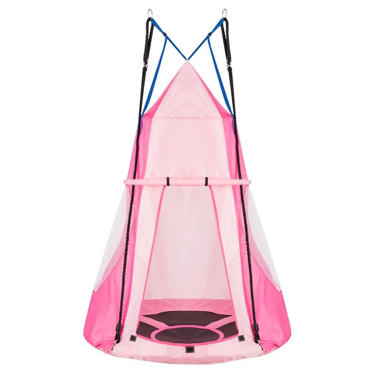2-in-1 40 Inch Kids Hanging Chair Detachable Swing Tent Set by DirectDeals