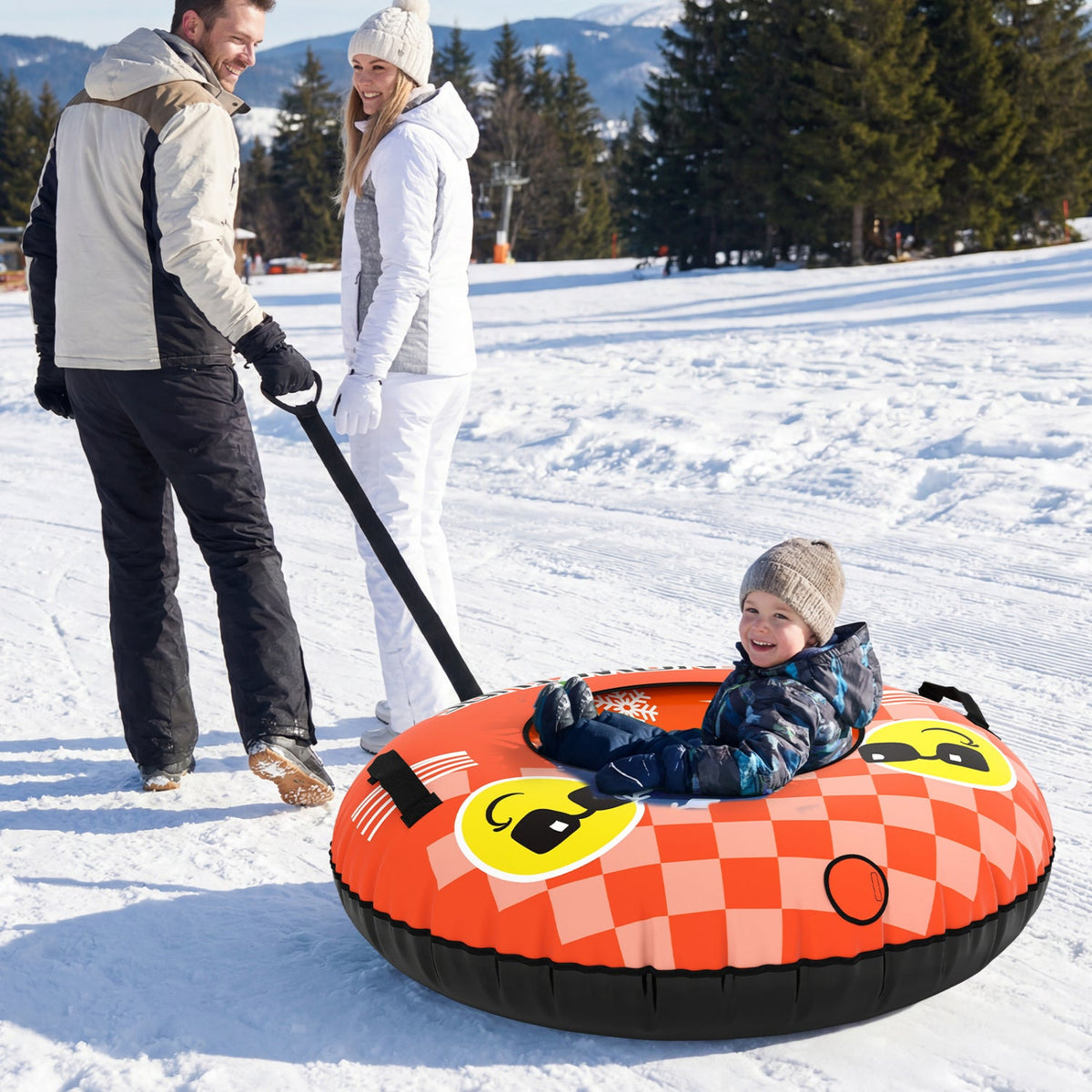 42" Heavy-duty Inflatable Snow Tube with Detachable Tow Strap, photo 25 of 25