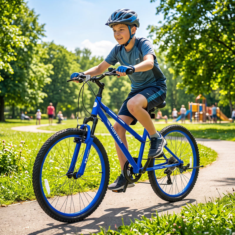 24 Inch Kids Mountain Bike with 7-Speed Adjustable Suspension, photo 2 of 2