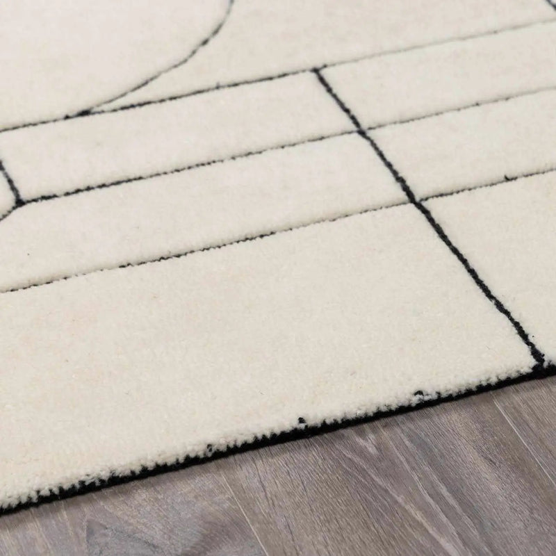 Fusao Rose Cream Area Rug - Clearance by Boutique Rugs