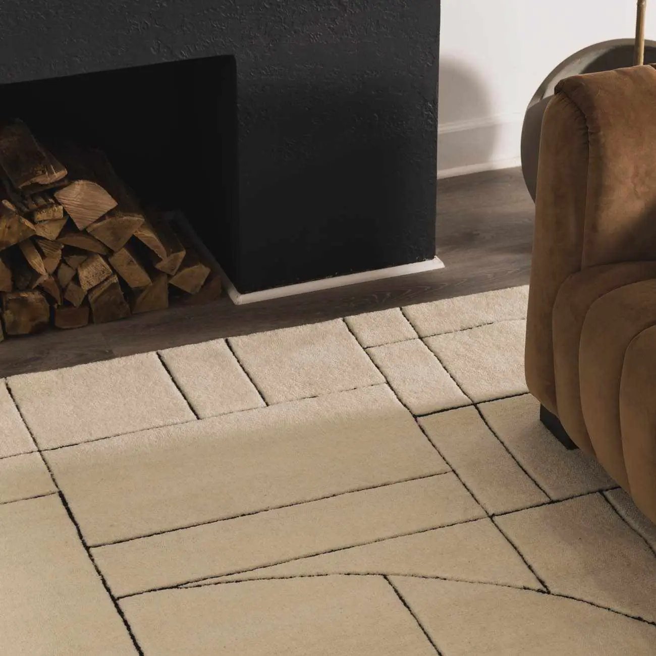 Fusao Rose Cream Area Rug - Clearance by Boutique Rugs