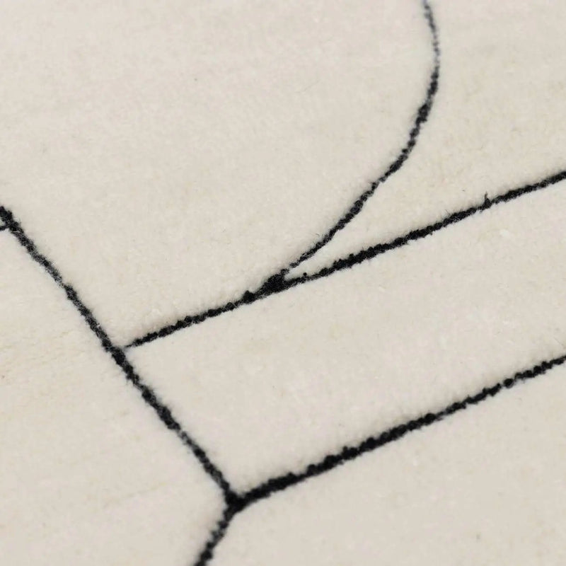 Fusao Rose Cream Area Rug - Clearance by Boutique Rugs