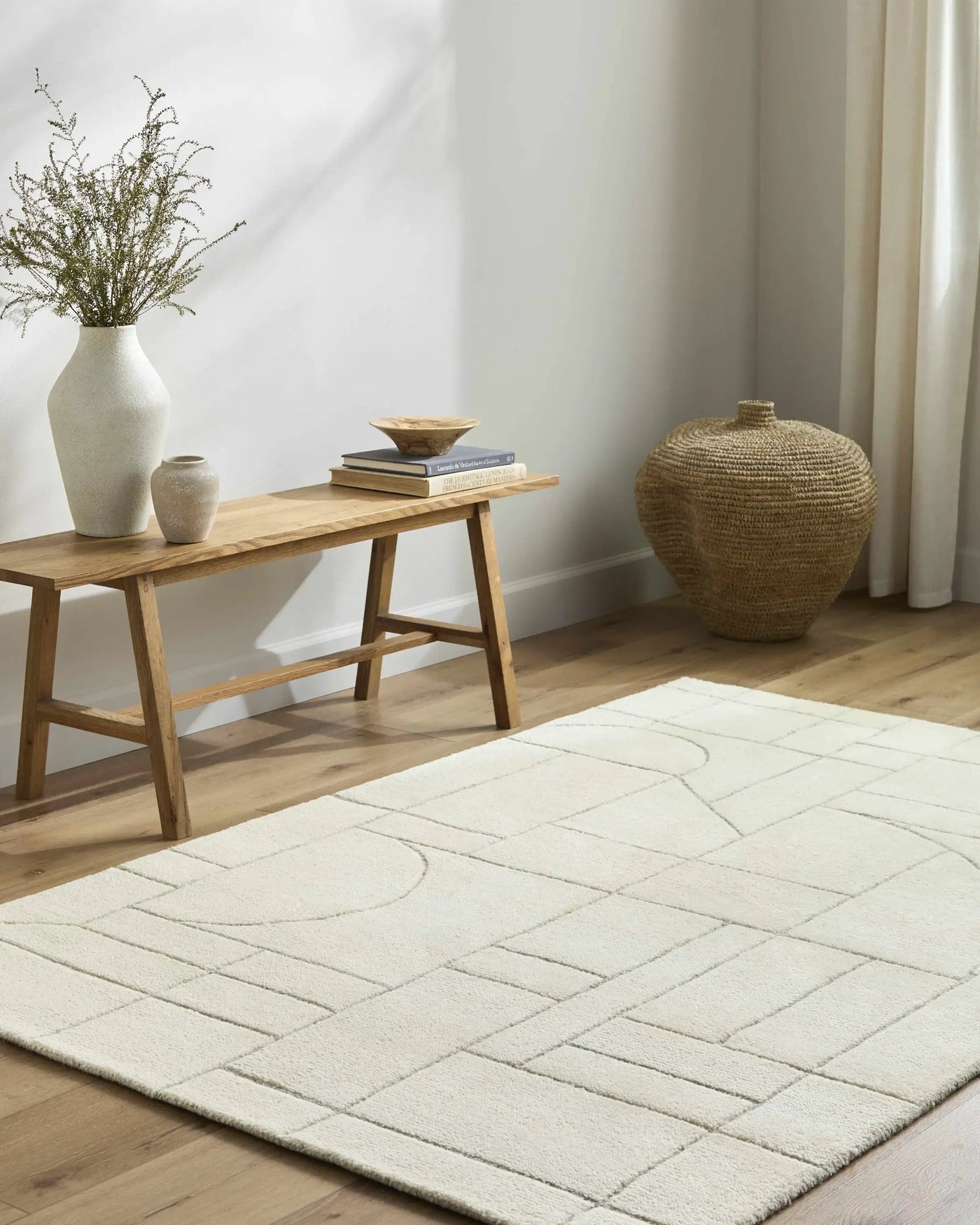 Fusao Off White Area Rug - Clearance by Boutique Rugs