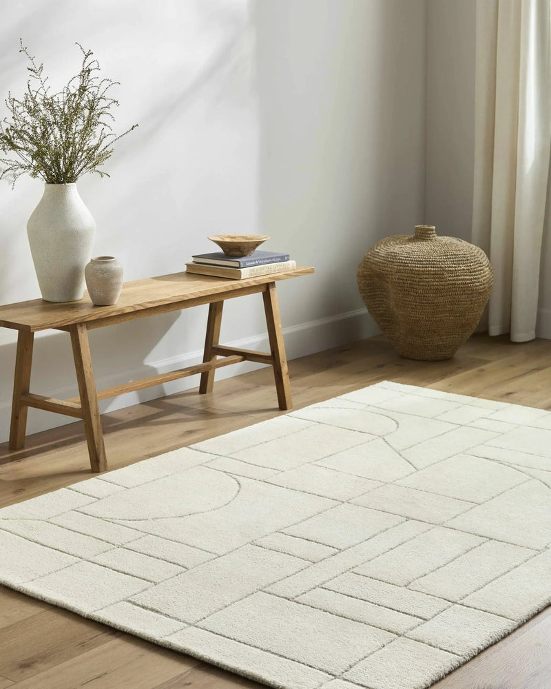 Fusao Off White Area Rug - Clearance by Boutique Rugs