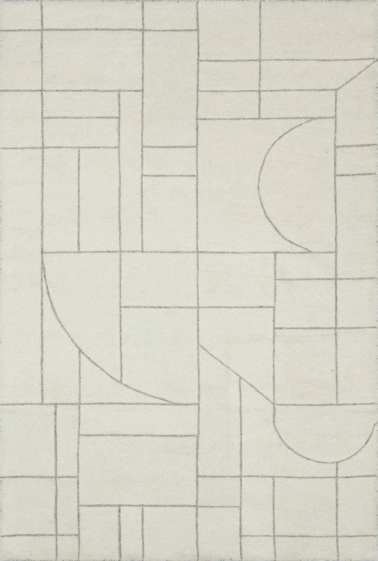 Fusao Off White Area Rug - Clearance by Boutique Rugs