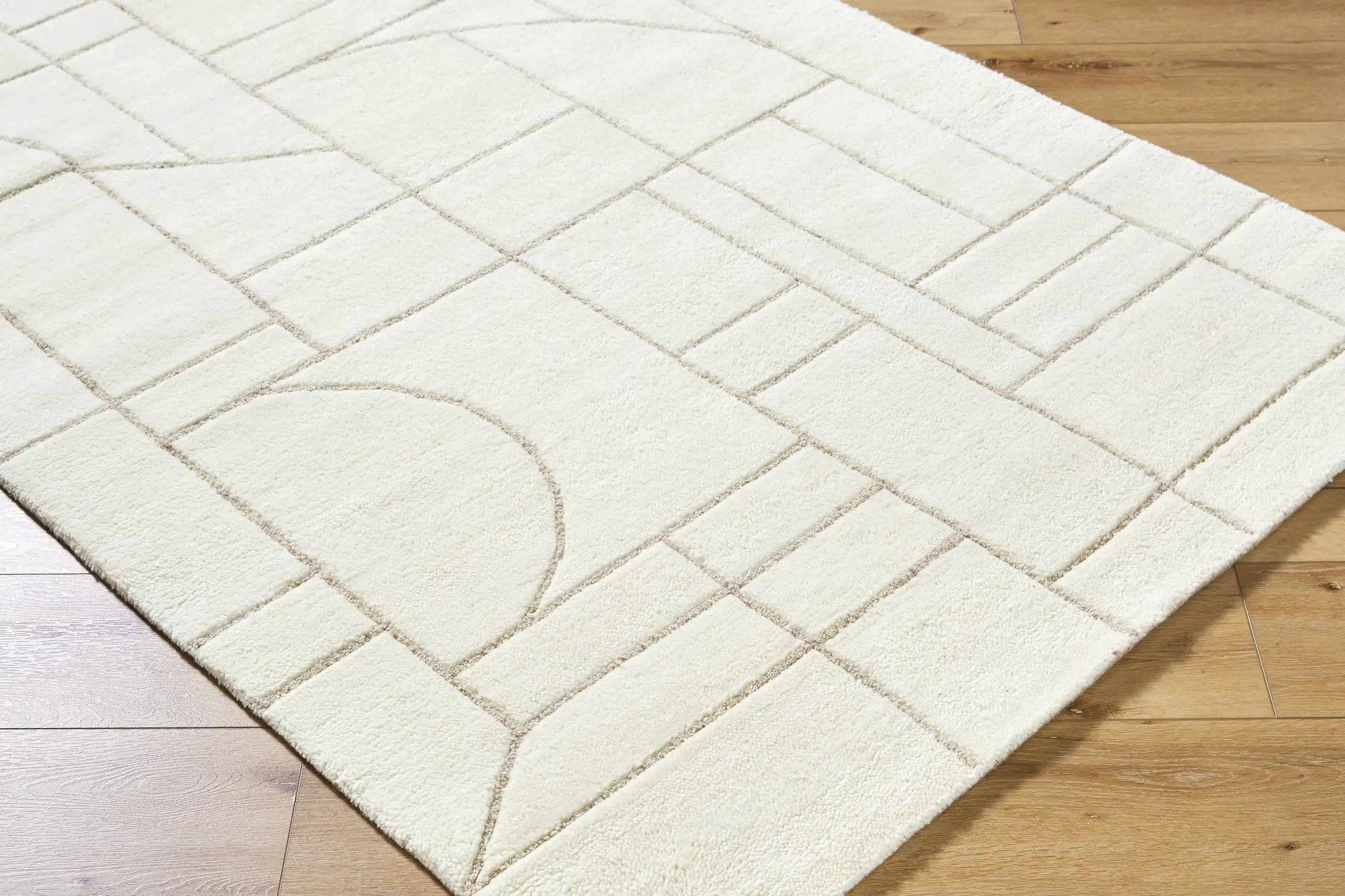 Fusao Beige Area Rug by Boutique Rugs