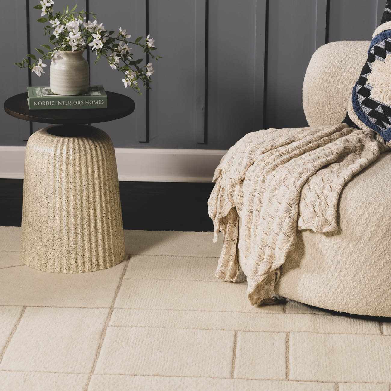 Fusao Beige Area Rug by Boutique Rugs