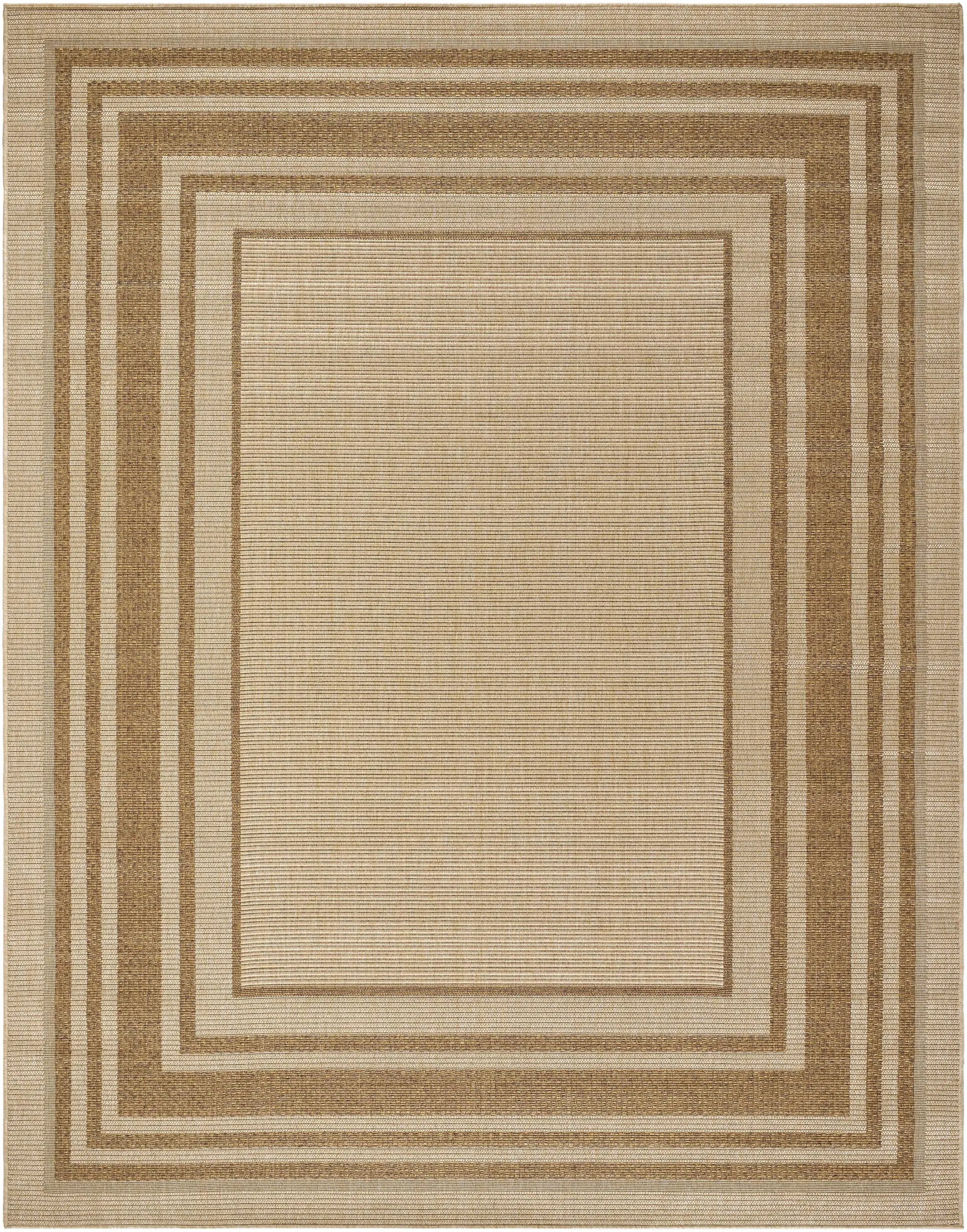 Isoko Bordered Faux Jute Outdoor Rug by Boutique Rugs