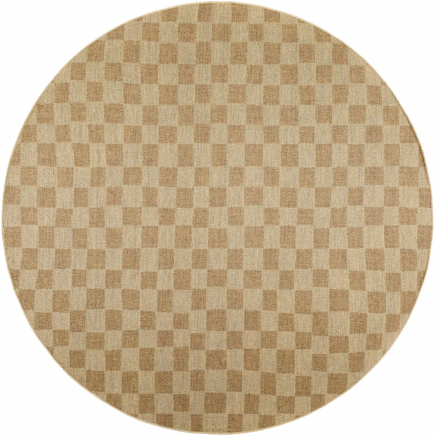 Kuval Checkered Brown Outdoor Rug by Boutique Rugs